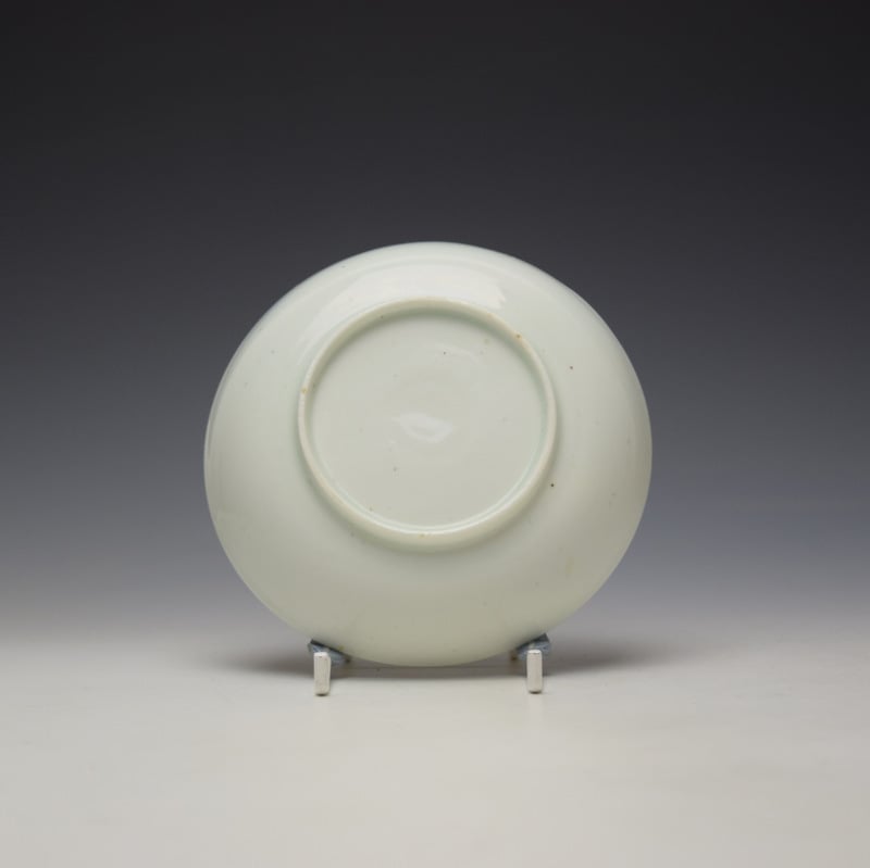 Lowestoft Mandarin Pipe Smoker Pattern Saucer c1780-90 (2)