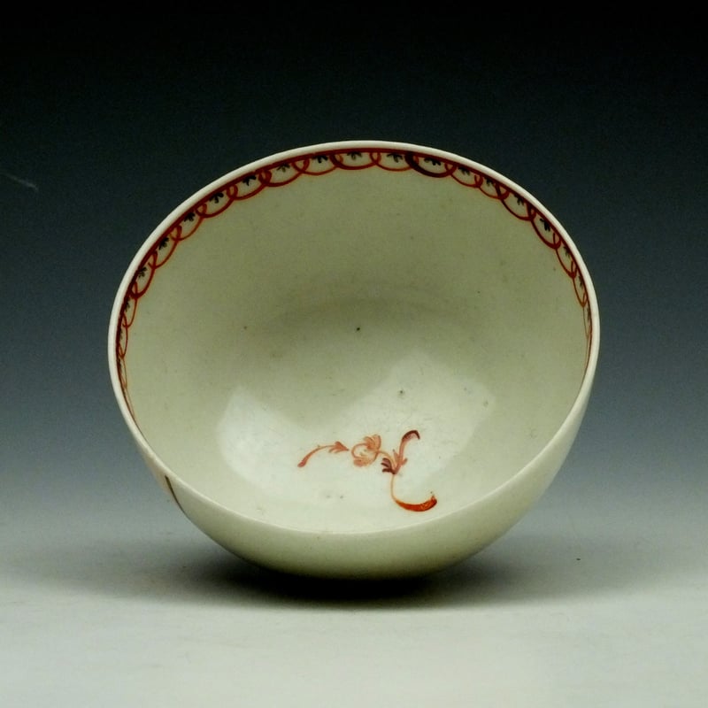 Lowestoft Mandarin Pipe Smoker Pattern Teabowl and Saucer c1785-95 (7)