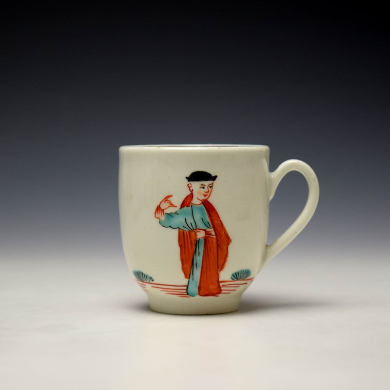 Mandarin Three Noble Men and a Tree Pattern Coffee Cup c1775-80