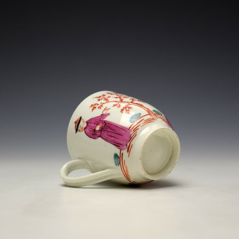 Worcester Mandarin Three Noble Men and a Tree Pattern Coffee Cup c1775-80 (6)