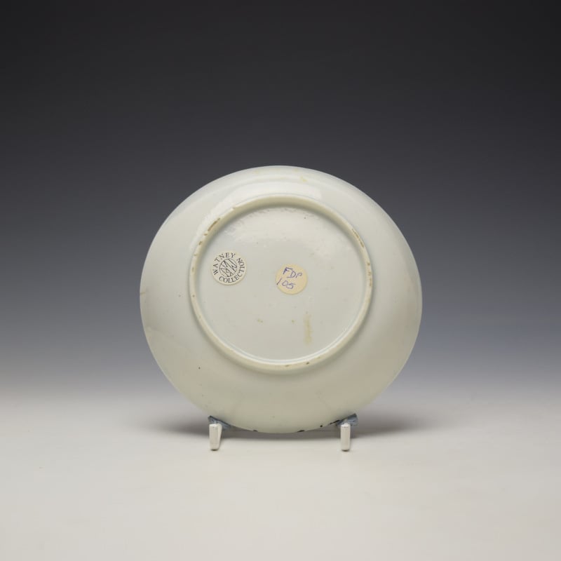Lowestoft Mill House Landscape Pattern Saucer c1780-90 Ex Watney Collection (2)