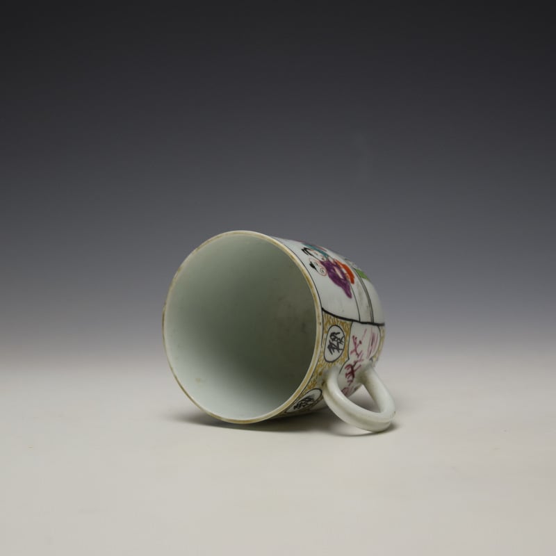 Worcester Mandarin Mother and Child Under a Tree Pattern Coffee Cup c1770-80 (6)
