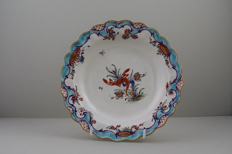 Jabberwocky Pattern Dessert Plates, C1770-80.
