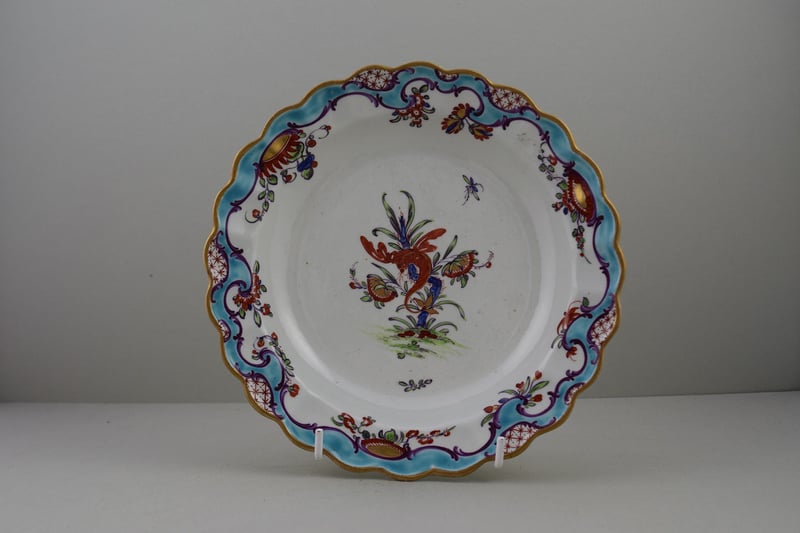 Worcester Porcelain Jabberwocky Pattern Plates, C1770-80 (3)