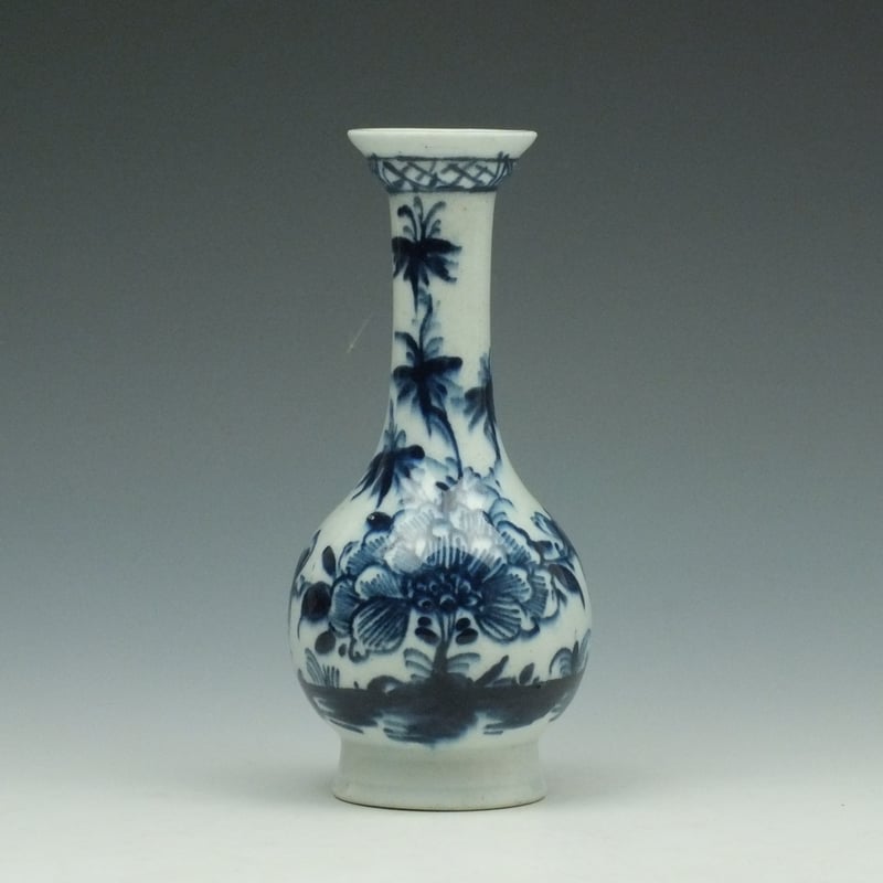 Peony and Bird Pattern Bottle Vase c1765-70