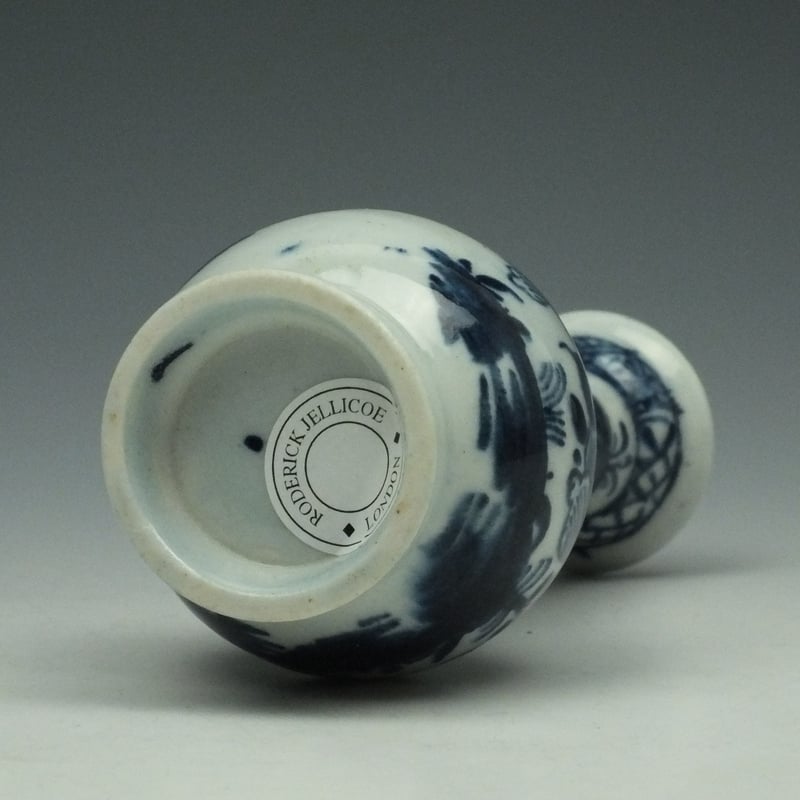 Lowestoft Peony and Bird Pattern Bottle Vase c1765-70 (7)