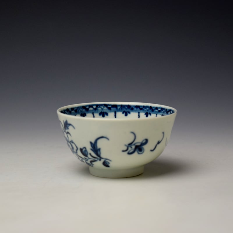 Worcester Peony Pattern Teabowl and Saucer c1770-75 (5)