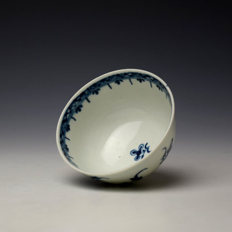Worcester Peony Pattern Teabowl and Saucer c1770-75 (6)