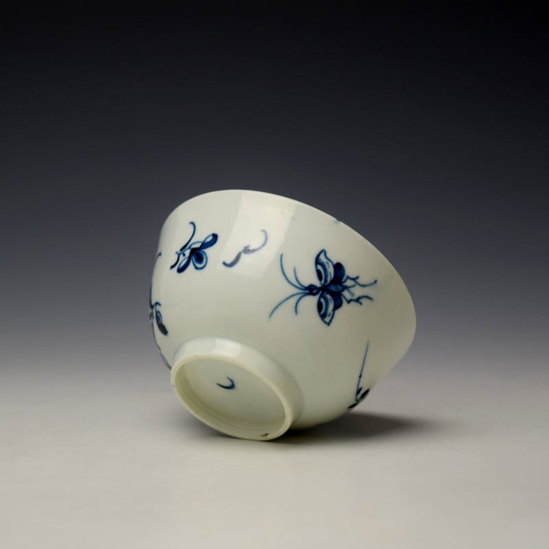 Worcester Peony Pattern Teabowl and Saucer c1770-75 (7)