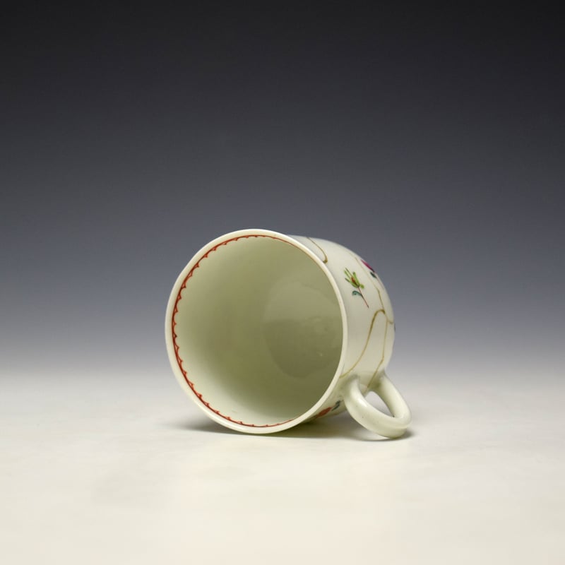 Philip Christian Floral and Gilt Panel Pattern Coffee Cup c1768-70 (5)