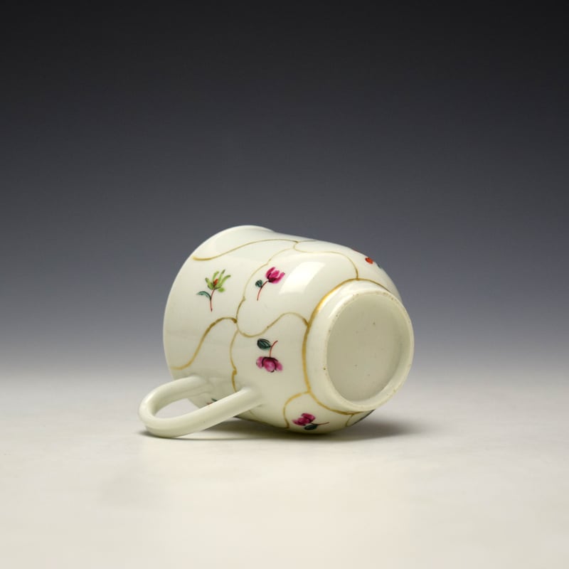Philip Christian Floral and Gilt Panel Pattern Coffee Cup c1768-70 (6)