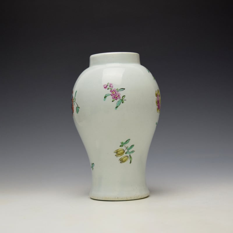 Liverpool Philip Christian Floral Pattern Vase c1765-70 (4)