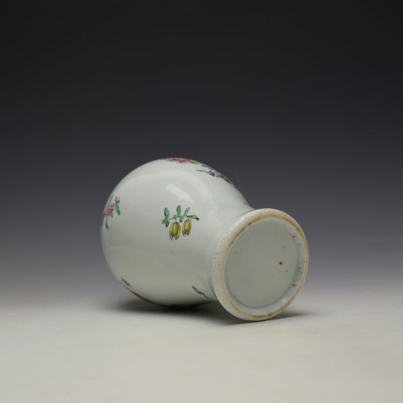 Liverpool Philip Christian Floral Pattern Vase c1765-70 (7)
