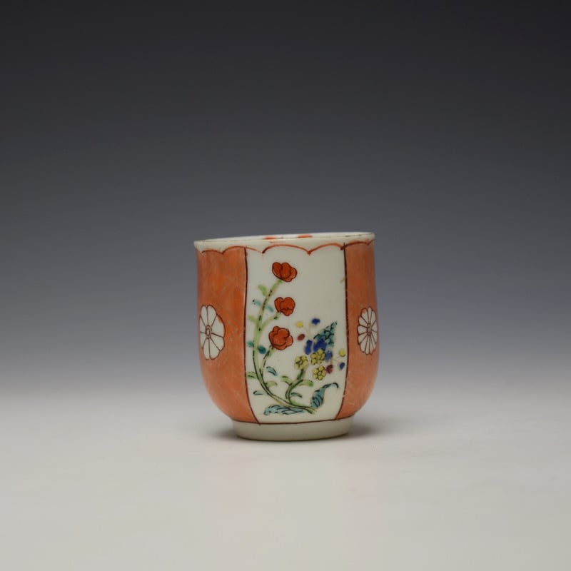 Liverpool Philip Christian Scarlet Japan Pattern Coffee Cup c1765 (2)