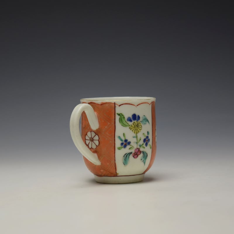 Liverpool Philip Christian Scarlet Japan Pattern Coffee Cup c1765 (4)