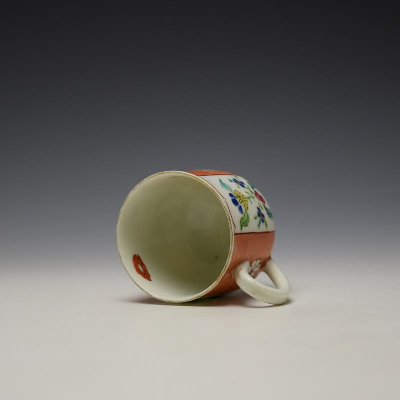 Liverpool Philip Christian Scarlet Japan Pattern Coffee Cup c1765 (6)