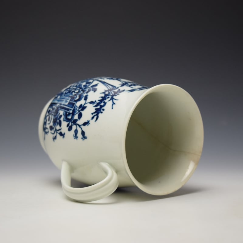 Worcester plantation pattern large bell shape mug c1760-70 (7)