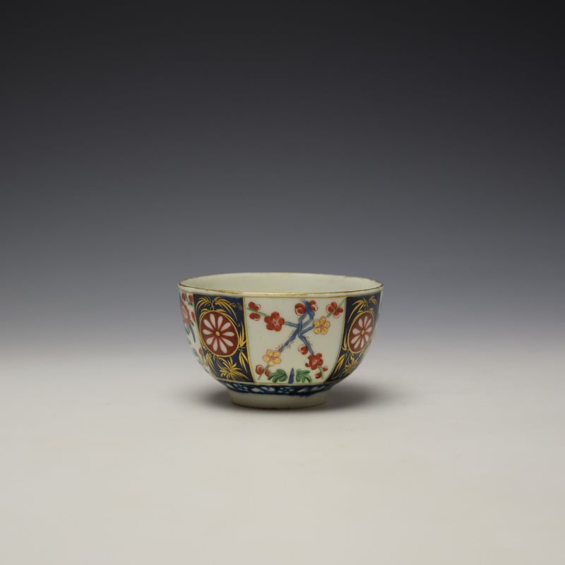 Worcester Queens Pattern Teabowl c1765-70 (4)
