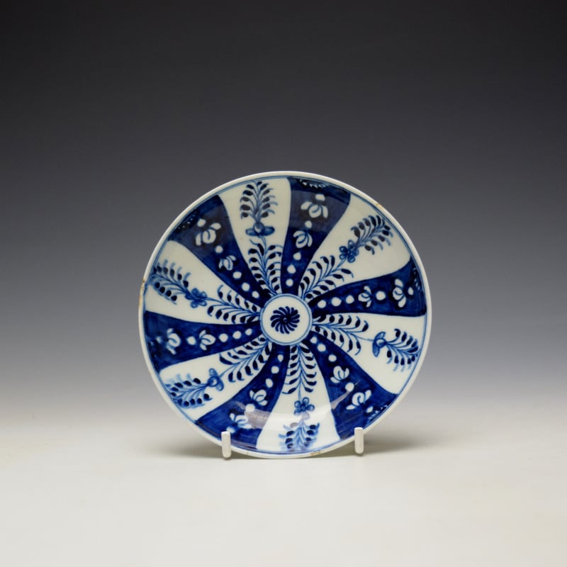 Lowestoft Blue Queen Charlotte Pattern Teabowl and Saucer c1775-80 (8)