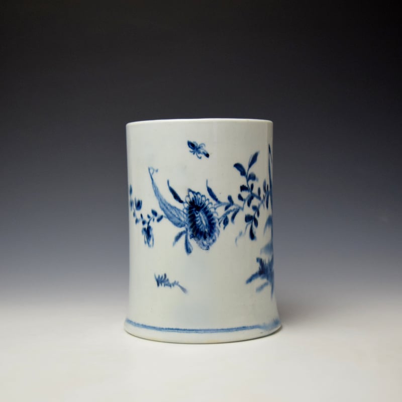 Lowestoft Broad Leaf Floral Pattern Large Mug c1768-75 (2)