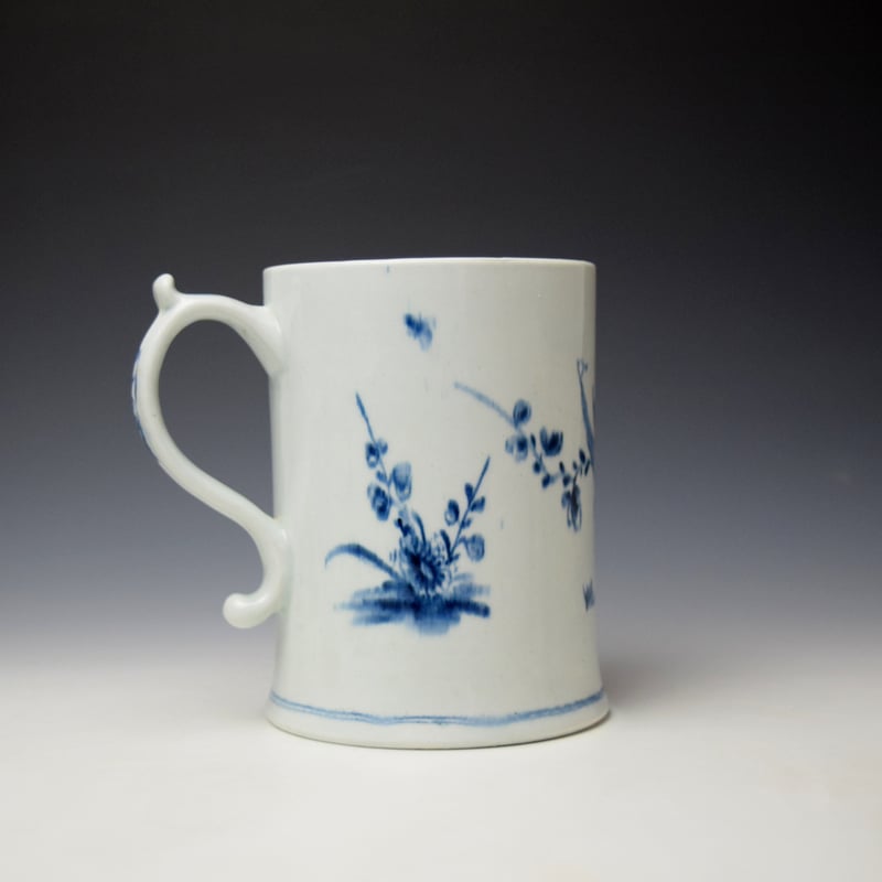 Lowestoft Broad Leaf Floral Pattern Large Mug c1768-75 (3)