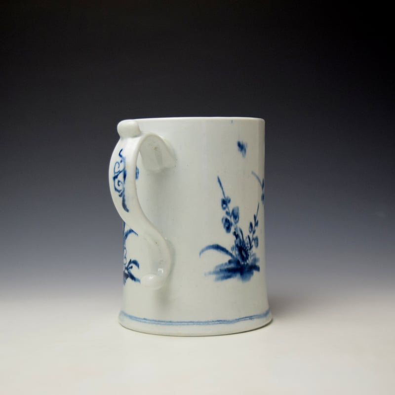 Lowestoft Broad Leaf Floral Pattern Large Mug c1768-75 (4)