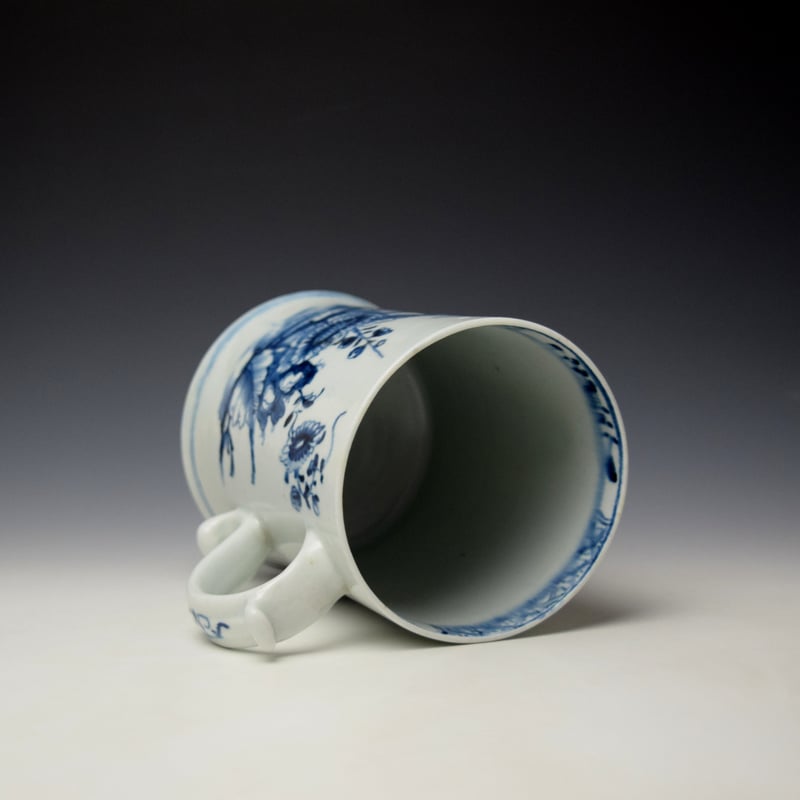 Lowestoft Broad Leaf Floral Pattern Large Mug c1768-75 (5)
