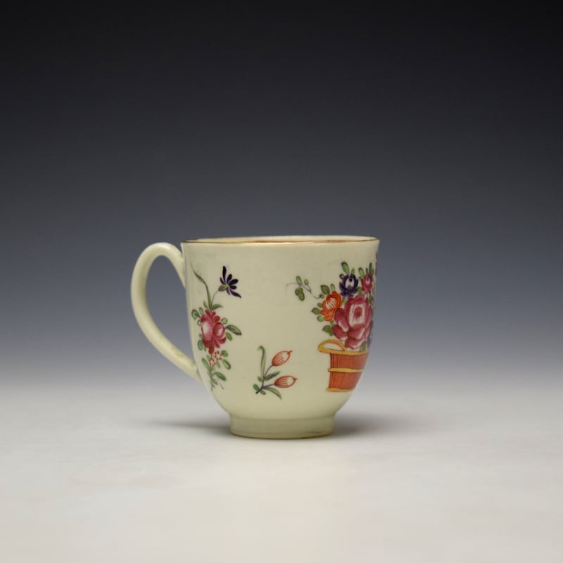 Worcester Chinese Basket and Vase Pattern Coffee Cup c1770-75 (3)