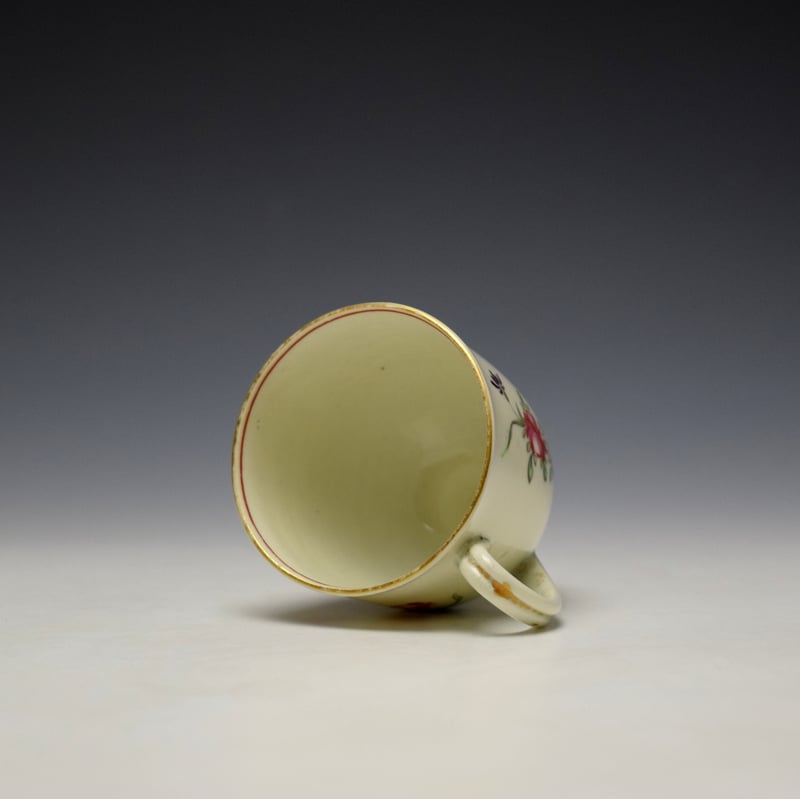 Worcester Chinese Basket and Vase Pattern Coffee Cup c1770-75 (6)