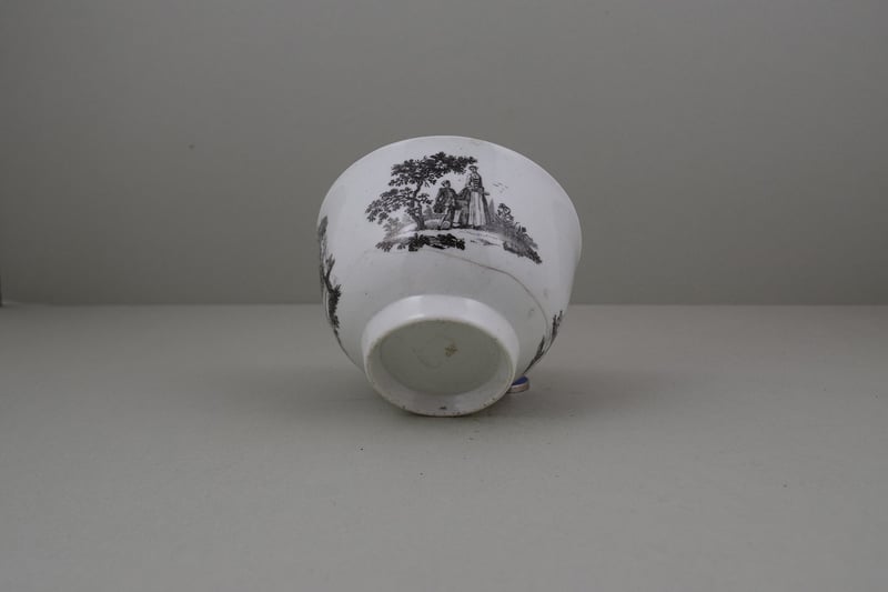 Worcester Porcelain Rare Fortune Teller Pattern Sucier base, C1765-70 (9)