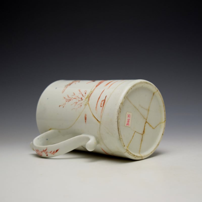 Lowestoft Mandarin Preacher Pattern Large Mug c1775-80 (9)