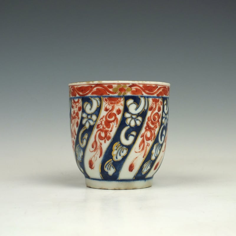 Very Rare Lowestoft Porcelain Queen Charlote Pattern Coffee Cup (2)