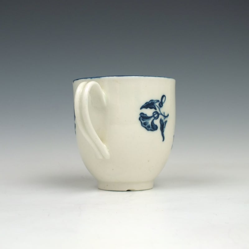 Caughley Porcelain Stalked Fruit Pattern Coffee Cup c1775 (4)