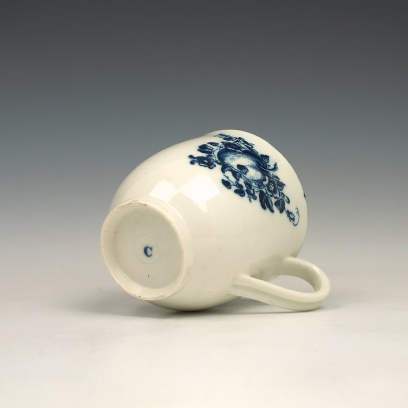 Caughley Porcelain Stalked Fruit Pattern Coffee Cup c1775 (5)