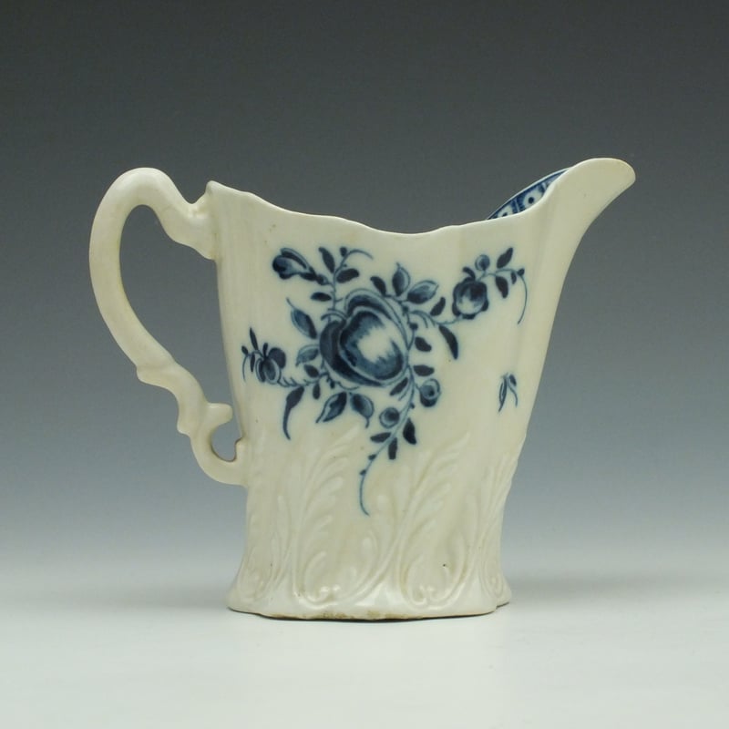 Caughley Stalked Fruit Pattern High Chelsea Ewer c1775 (4)