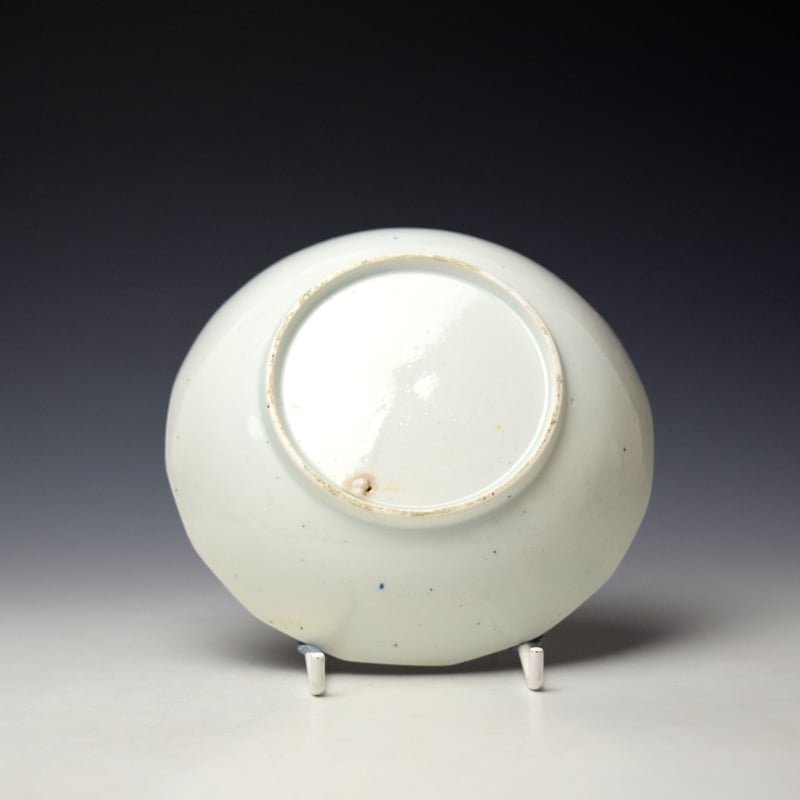 Lowestoft Two Birds Pattern Fluted Teabowl and Saucer c1785-90 (9)