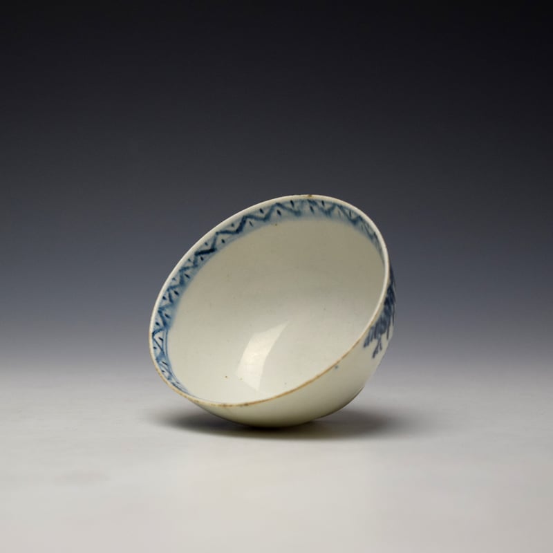 Lowestoft Two Pheasants Pattern Teabowl and Saucer c1770-75 (7)