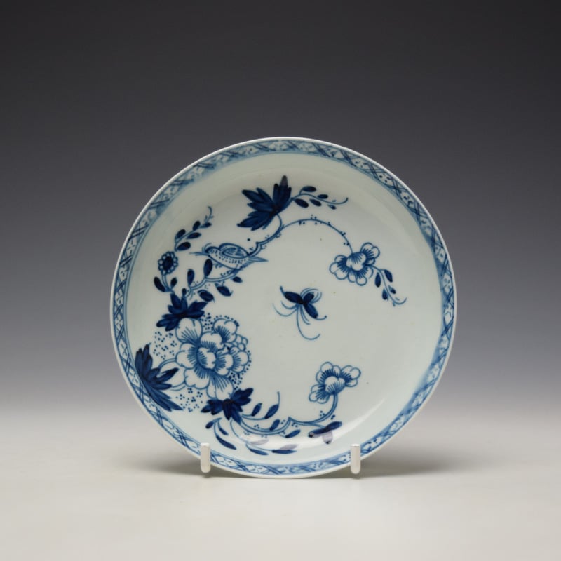 Uncommon Richard Chaffers Bird on a Branch Pattern Saucer c1763-65