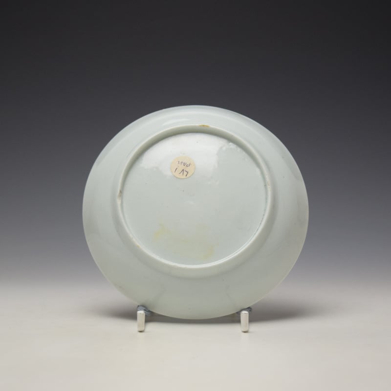 Liverpool Richard Chaffers Bird on a Branch Pattern Saucer c1763-65 (2)
