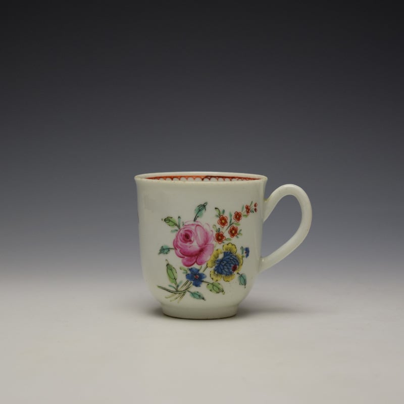 Richard Chaffers Floral Pattern Coffee Cup c1760-64