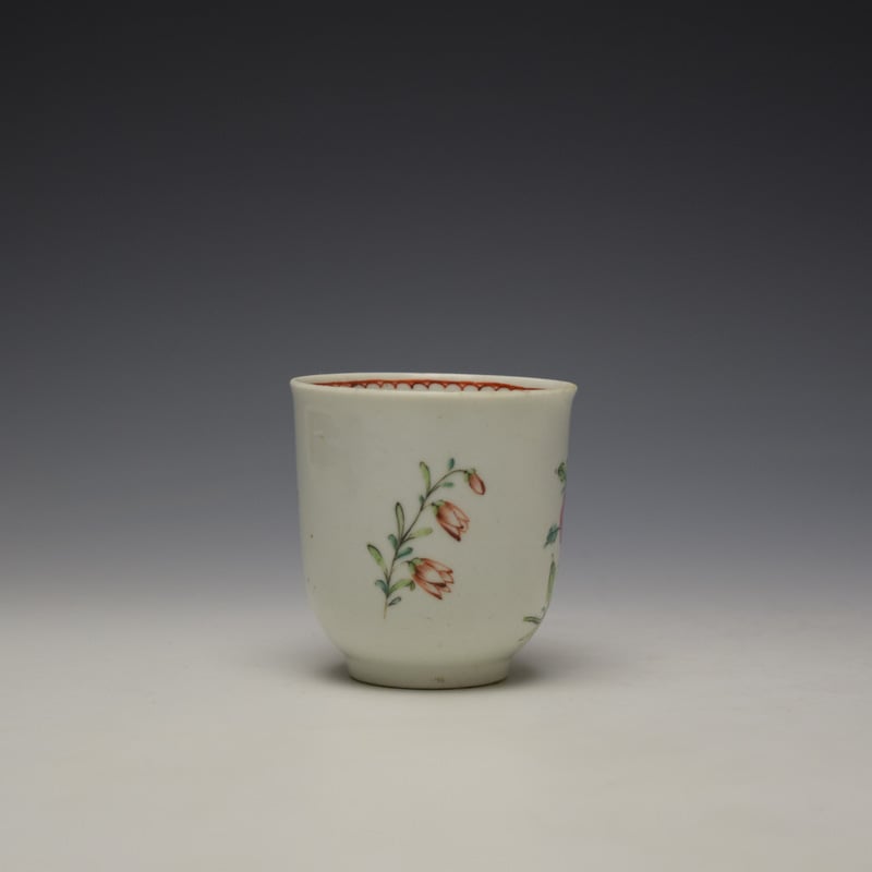 Liverpool Richard Chaffers Floral Pattern Coffee Cup c1760-64 (2)