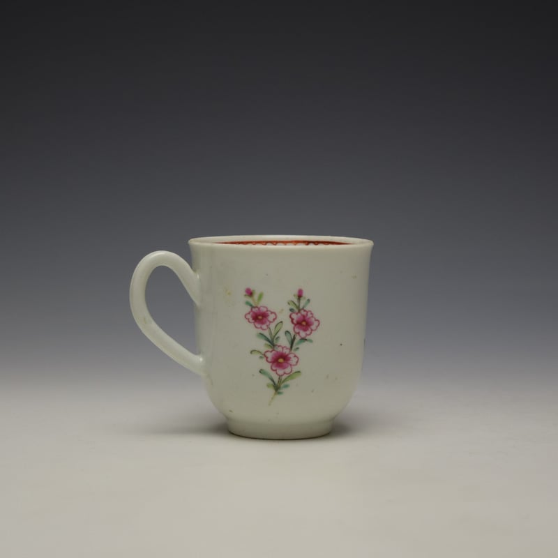 Liverpool Richard Chaffers Floral Pattern Coffee Cup c1760-64 (3)