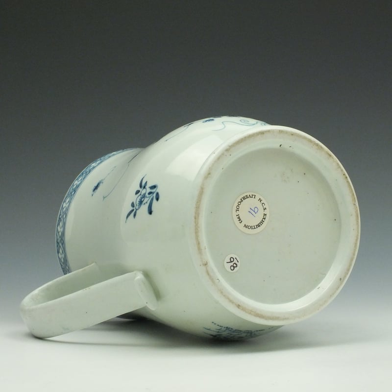 Liverpool Richard Chaffers Holed Rock Bamboo and Peony Pattern Bell Shaped Mug c1760 (7)