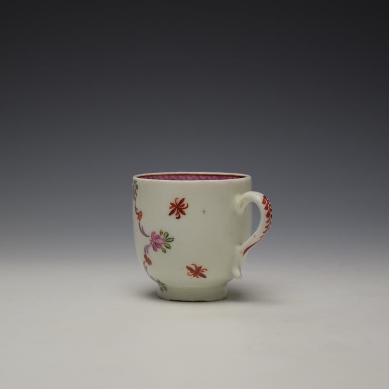 Lowestoft Rose and Cornucopia Pattern Coffee Cup c1780-85 (5)