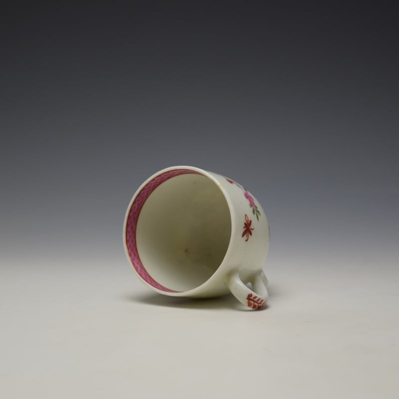 Lowestoft Rose and Cornucopia Pattern Coffee Cup c1780-85 (6)