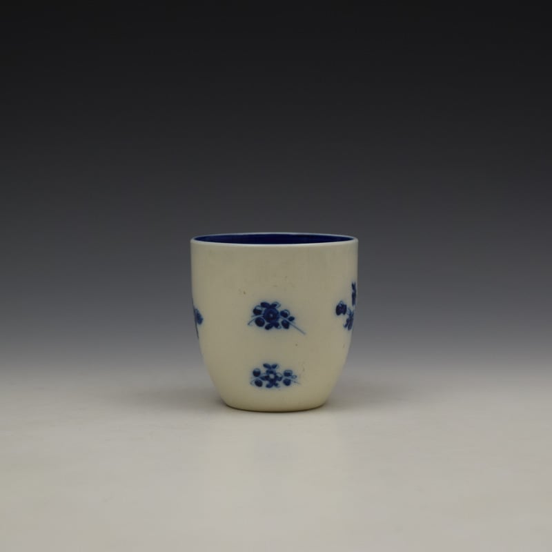 Caughley Salopian Sprigs Pattern Coffee Cupc1785-95 (2)