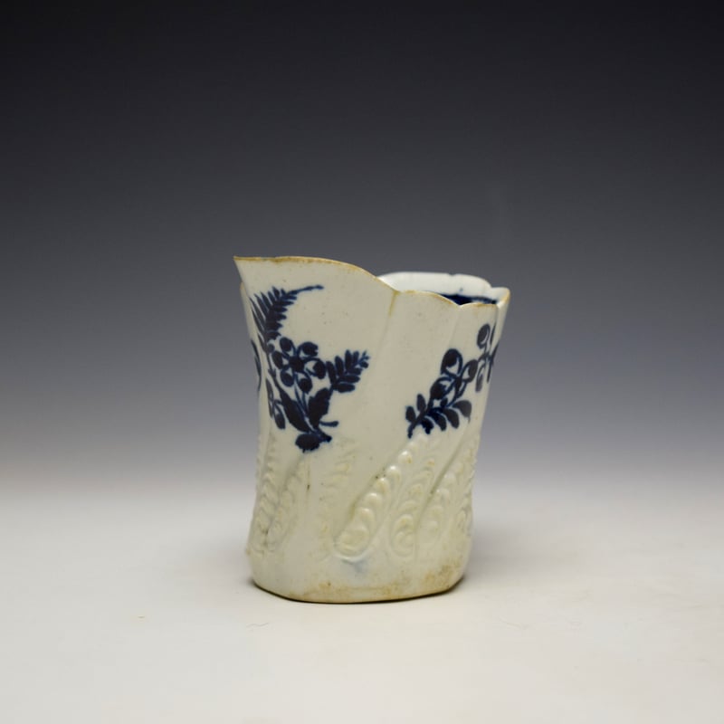 Liverpool Seth Pennington Horse Tail Pattern High Chelsea Ewer c1790 (2)