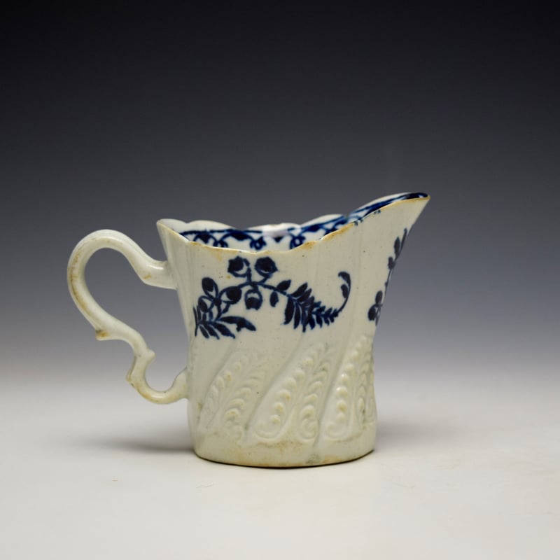 Liverpool Seth Pennington Horse Tail Pattern High Chelsea Ewer c1790 (5)
