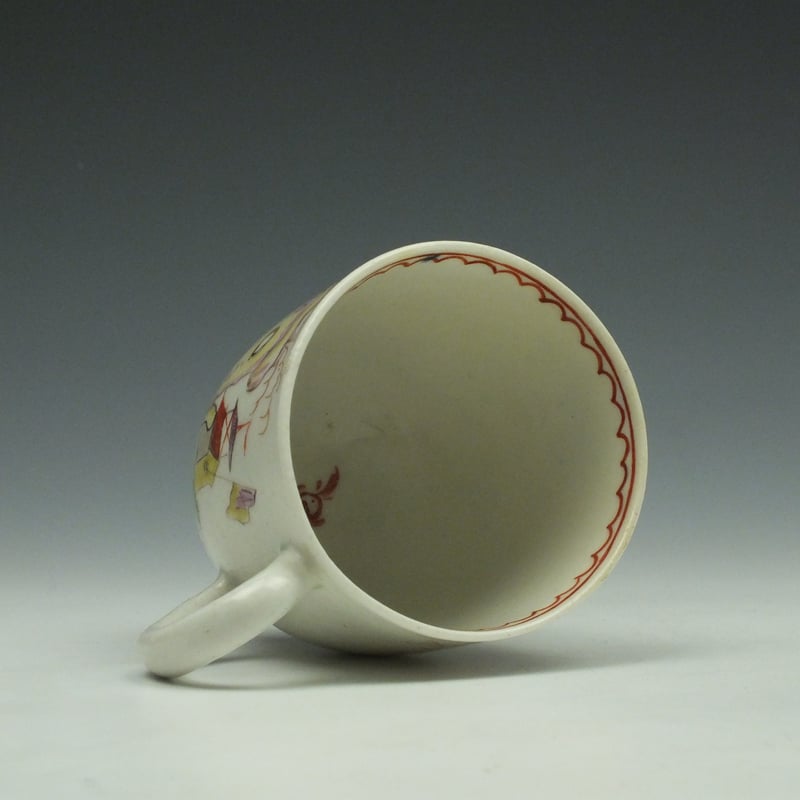 Lowestoft Porcelain Mandarin Signal House and Boatman Pattern Coffee Cup c1780 (8)