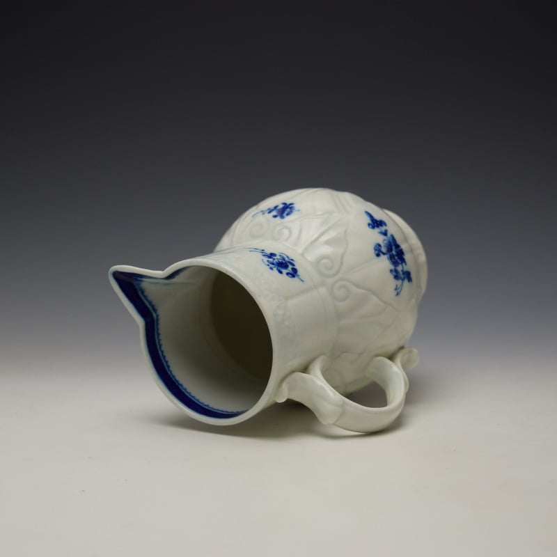 Caughley Salopian Sprigs Pattern Mask Spout Jug c1785-95 (7)